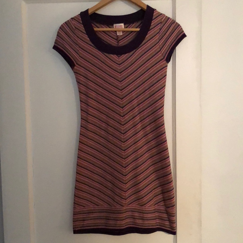 Multi-colored retro styled mini dress XS